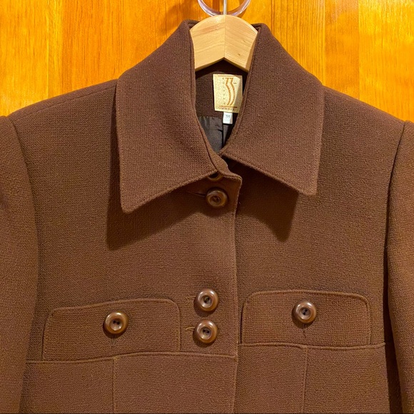 Tailored Wool Brown Blazer - Picture 2 of 7